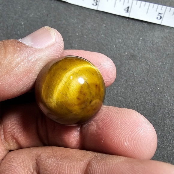 Large Tiger's Eye Sphere Ball Orb Marble 25mm - Picture 5 of 7